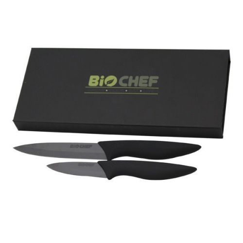 BioChef Ceramic Knife Twin Gift Set - Black